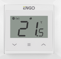 ENGO  E55-W Інтернет-термостат, дротовий, вбудов. монтаж під рамку , 230В, WI-FI, білий.