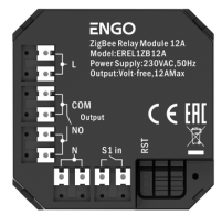 ENGO  EREL1ZB12A Релейний модуль ZigBee 3.0 (12A)