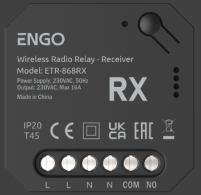 ETR-868RX Додатковий приймач для бездротового передавача EngoLink ETR-868