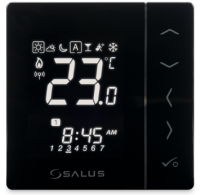 VS20BRF Терморегулятор, бездротовий, 4xAAA, настінного монтажу (чорний)