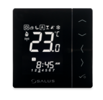 VS10BRF Терморегулятор, бездротовий, 230В, прихованого монтажу (чорний)