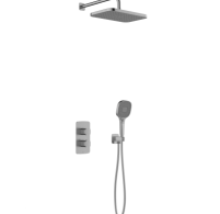 ARMATURA MALAGA Душова система з змішувачем, облад. термостатом,прихов.монтаж.,PVD GUN METAL GREY