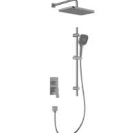 ARMATURA MALAGA Душова система з змішувачем, прихов. монтаж.,PVD GUN METAL GREY