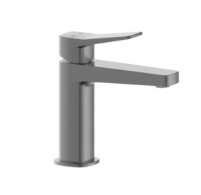 ARMATURA MALAGA Змішувач для умивальника настільний, в к-ті сифон click-clack, PVD GUN METAL GREY