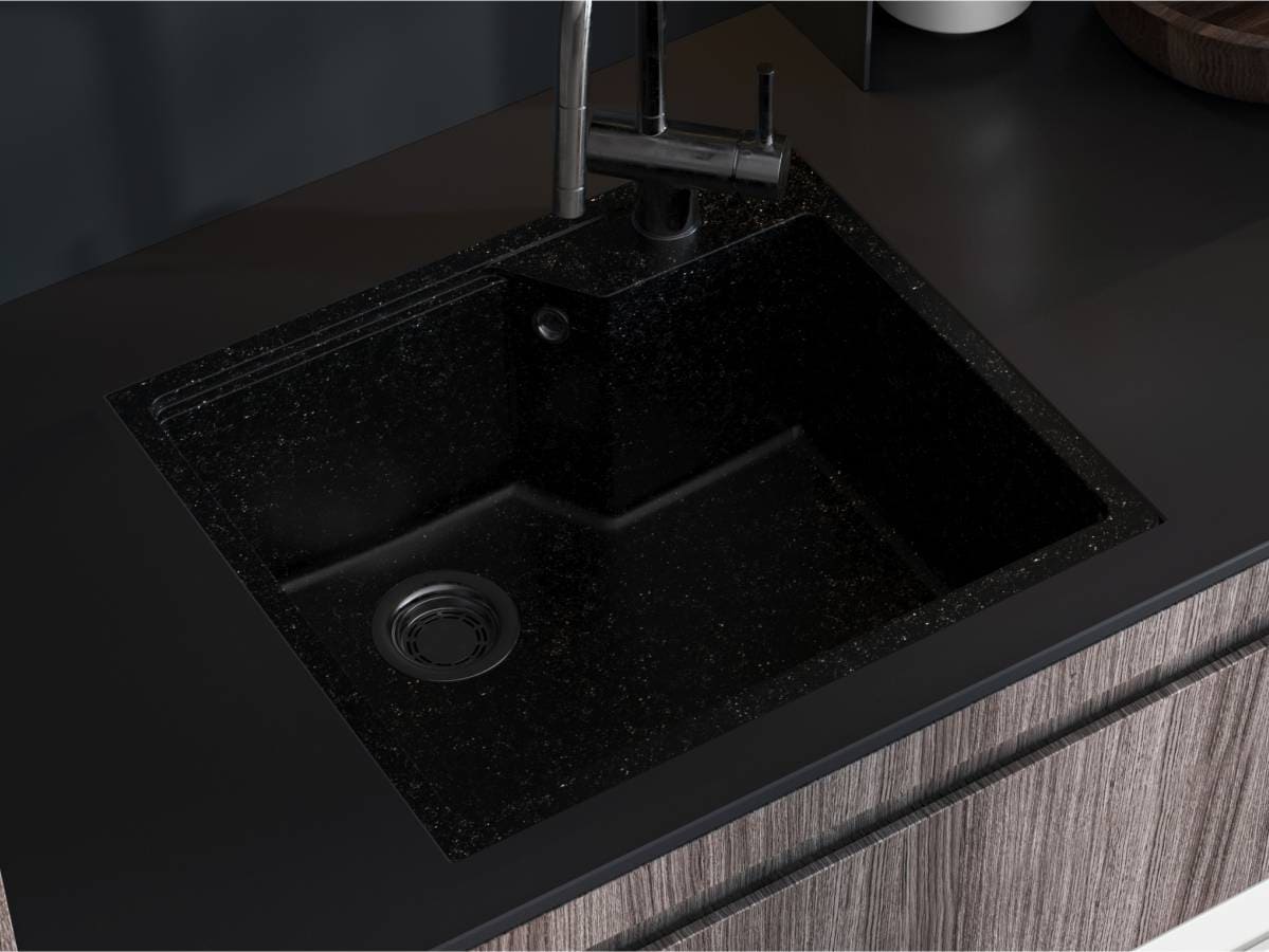 Кухонна мийка LISA black shine