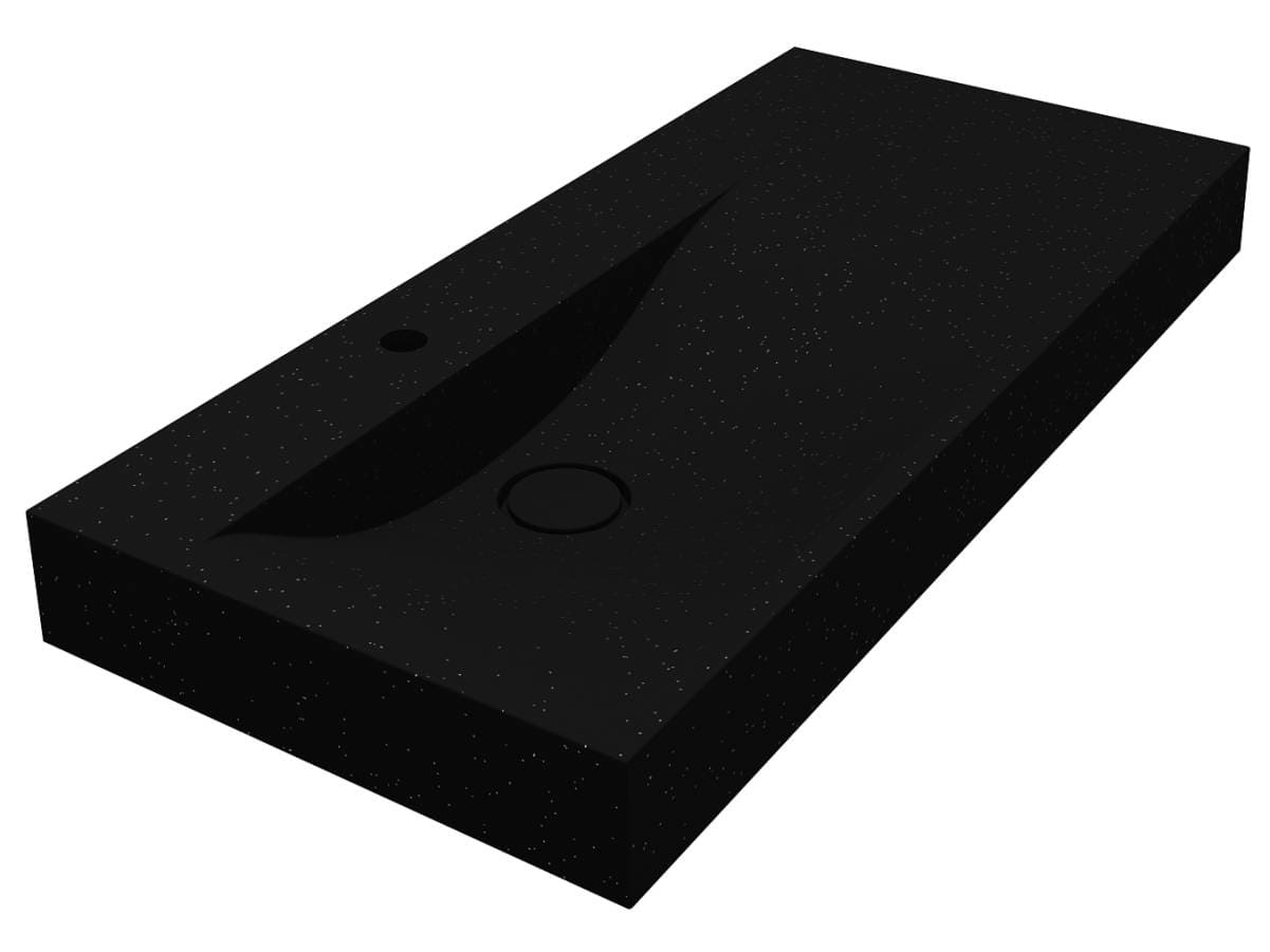Умивальник VIOLA 1000 L MIRASTONE BLACK SHINE